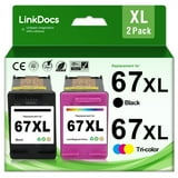 67xl Ink Cartridge Compatible for HP 67 Ink Cartridge for HP Ink 67 for HP Deskjet 2823e 2742e 2752e 2755e Envy 6000 6055 6055e 6400e 6455e 6458e Envy Pro 6455 6458 Printer (Black, Tri-Color£©